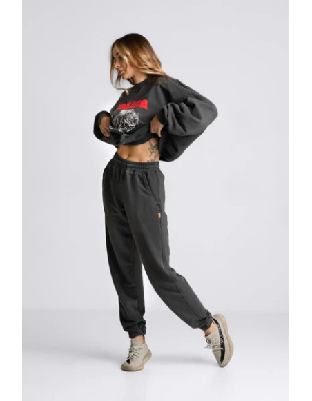 Spodnie dresowe joggery UNISEX - grafit