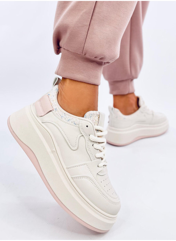 Sneakersy damskie pastelowe MOTIMES BEIGE