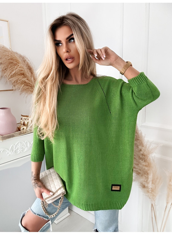 Długi damski sweter Stella oversize grafit