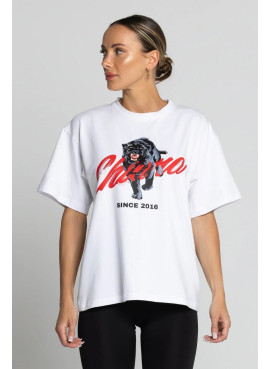 T-shirt bawełniany oversize PUMA - biały